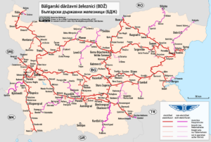 Railstructuur in Bulgarije