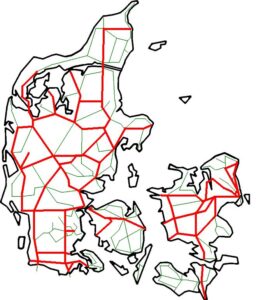 Railstructuur in Denemarken (1932)