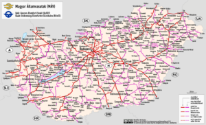 Railstructuur in Hongarije