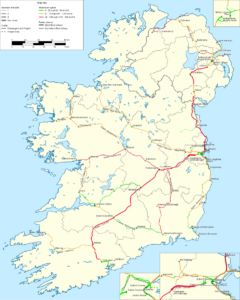 Railstructuur in Ierland
