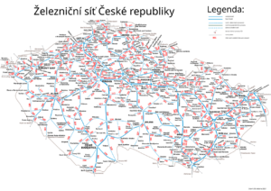 Railstructuur in Tsjechië